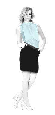 S1002 Blouse With Notched Collar