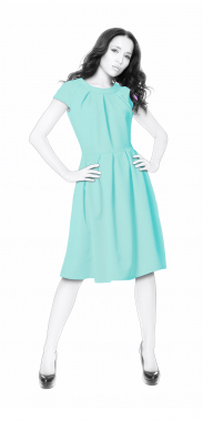 S4035 Dress With Pleats