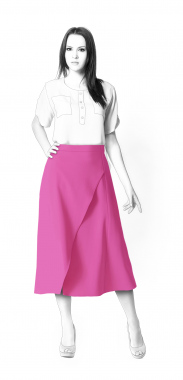 S3122 Skirt With Wrap