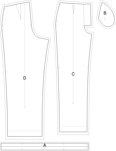 Slim Fit Cargo Pants PDF Sewing Pattern Sizes 28 / 29 / 30 / 31 / 32 / 33 /  34 / 36 - Etsy | Pants pattern free, Men pants pattern, Pants pattern