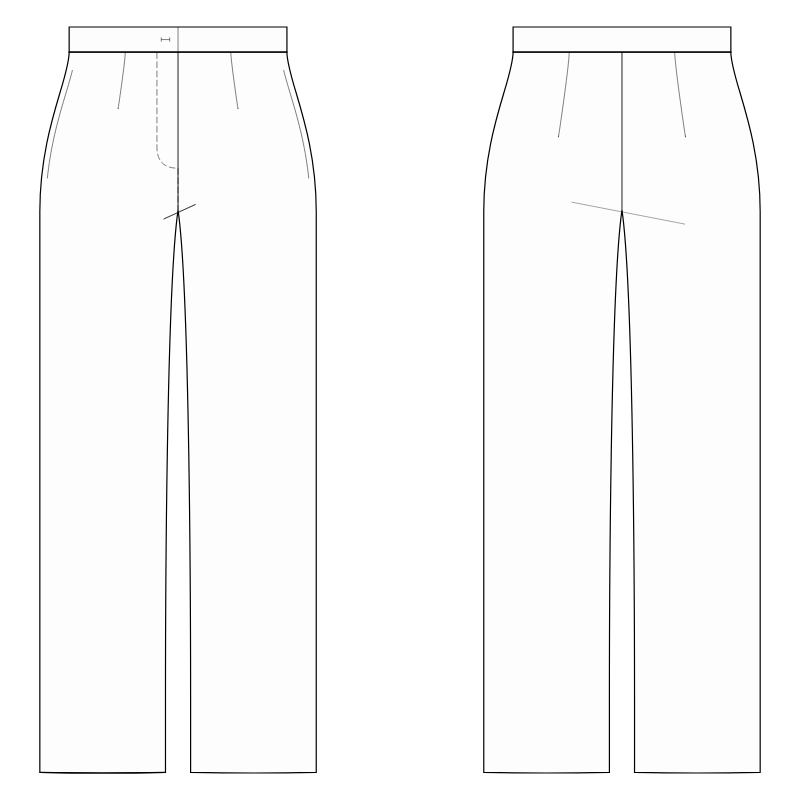 S2002 Straight Pants, Full Length - Sewist