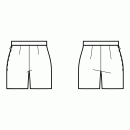 Pantalon-Pantalon droit-Longueur courte-Ceinture droite, fermeture éclair latérale-Bas lisse-Pas de poches avant