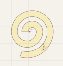 flounce(point,length,width,seam allowance)