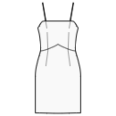 Dress Sewing Patterns - Dress with shaped waist seam