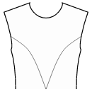 连衣裙 缝纫花样 - 公主缝：袖窿-腰部