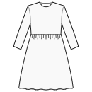 Jurk Naaipatronen - Gerimpelde rok met hoge taille