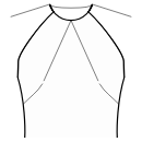 ドレス 縫製パターン - フロントフレンチとネックセンターダーツ