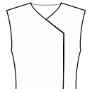 衬衫 缝纫花样 - 标准领口，带斜角包裹效果