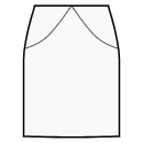 ドレス 縫製パターン - ペプラムインセットのストレートスカート