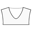 ドレス 縫製パターン - 丸みを帯びたVネックライン