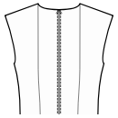 Top Sewing Patterns - Back princess seam neck top to waist