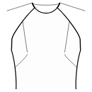 Блузка Выкройки для шитья - Вытачки полочки - в боковой шов и плечевая