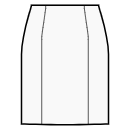Платье Выкройки для шитья - Прямая юбка с рельефными швами