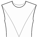Блузка Выкройки для шитья - Рельефный шов полочки от конца плеча к центру талии
