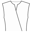 Dress Sewing Patterns - Jewel wrap neckline with slot