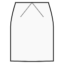 Kleid Schnittmuster - Gerader Rock mit Taillennaht und Mittelabnähern