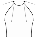 Платье Выкройки для шитья - Все вытачки полочки переведены в горловину	