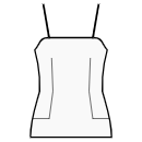 Kleid Schnittmuster - Französische horizontale Abnäher vorne