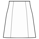 スカート 縫製パターン - 6枚パネルスカート