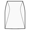 Kleid Schnittmuster - Prinzessinnenrock mit Naht von der Taillenseite bis zur Saumseite