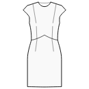 Dress Sewing Patterns - Dress with shaped waist seam