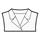 ブラウス 縫製パターン - 標準の襟付きのジャケットスタイルの襟