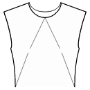 Kleid Schnittmuster - Abnäher an Ausschnittmitte und Taillenseite