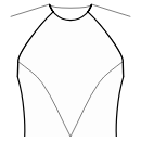 衬衫 缝纫花样 - 公主缝：袖窿-腰部