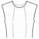 ブラウス 縫製パターン - 首と腰のダーツ