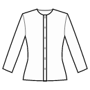 Блузка Выкройки для шитья - Втачная планка с пуговицами до низа