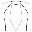 Блузка Выкройки для шитья - Вытачки полочки - в горловину и центр талии