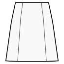 Vestido Patrones de costura - Falda de 6 paneles