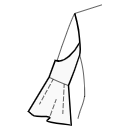 Платье Выкройки для шитья - Длинный рукав с вырезом на плече и воланом