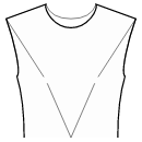 ドレス 縫製パターン - 肩と腰のダーツ