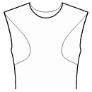 Платье Выкройки для шитья - Рельефный шов полочки от конца плеча к боковому шву