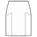 Falda Patrones de costura - Falda recta con inserciones geométricas