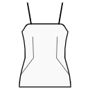 Kleid Schnittmuster - Französische geometrische Abnäher vorne