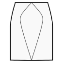 Платье Выкройки для шитья - Юбка с рельефными швами от центра талии до центра подола