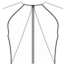 Блузка Выкройки для шитья - Рельеф спинки: центр горловины / боковой шов