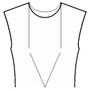 ドレス 縫製パターン - 首と腰のダーツ