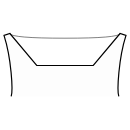 ドレス 縫製パターン - 幾何学的なスクープネックライン
