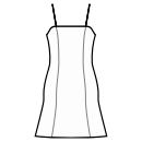 Dress Sewing Patterns - No waist seam, godet skirt