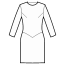 ドレス 縫製パターン - 装飾的なウエストシーム