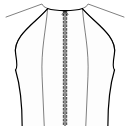 Top Sewing Patterns - Back princess seam: neckline to waist