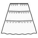 スカート 縫製パターン - 3段スカート