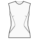 ドレス 縫製パターン - 斜めポケット付きサイドインセット