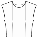 ブラウス 縫製パターン - 首と腰のダーツ
