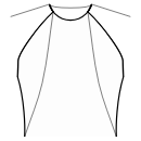 Блузка Выкройки для шитья - Рельефные швы полочки: от горловины к боковому шву по талии