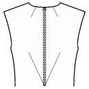 Vestido Patrones de costura - Pinzas traseras: escote / centro del talle
