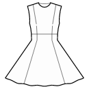 Dress Sewing Patterns - High fitted waist full circle panel skirt